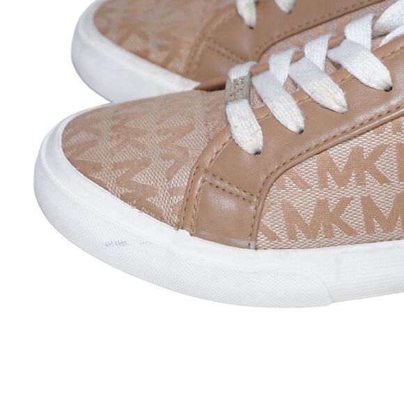 Michael Kors Ashanti Khaki/Tan Monogram Logo Sneakers, Size 4 / 35 - Picture 7 of 14